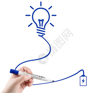 电源标志电量不足的灯泡设计图片