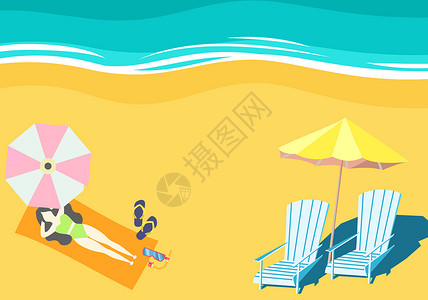 彩色遮阳伞夏天设计图片