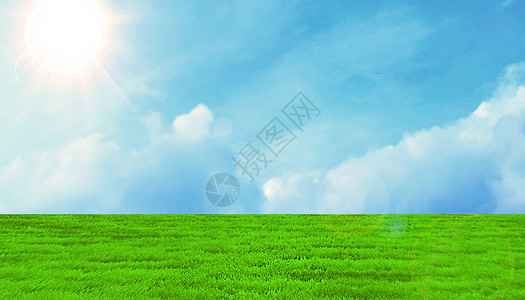 蓝天白云和阳光背景图片
