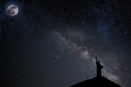 自由女神夜景自由女神设计图片