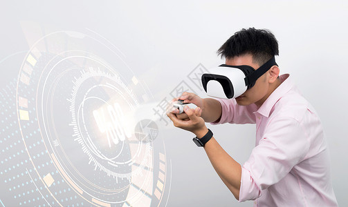 VR眼镜炫光放射图片