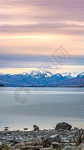 新西兰冰川新西兰日落美景高清图片