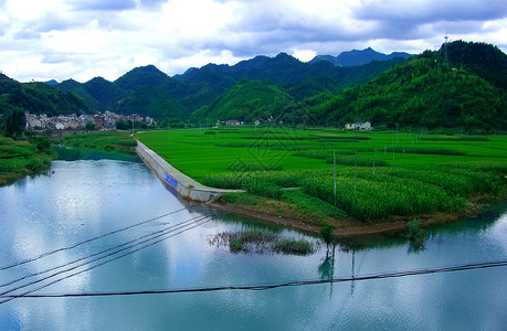 翡翠支付旅游风景-富春江背景