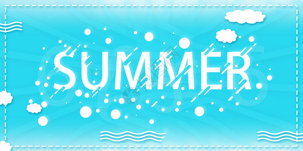 蔚蓝之夏女装清新夏季特价海报设计图片