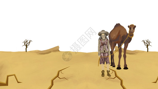 骆驼日世界防沙漠化干旱日设计图片