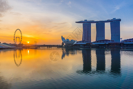 新加坡日出金沙日出背景