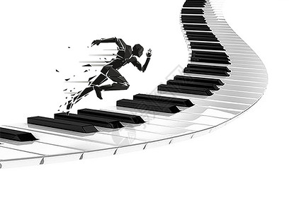 钢琴局部奔跑设计图片