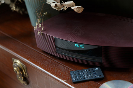 dvd播放机复古款式的CD播放机背景