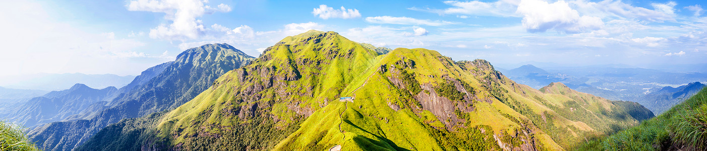 云上红梅武功山绝望坡上草甸全景背景