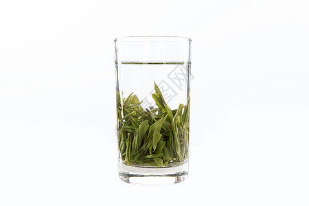 茶产品拍摄龙井茶白色背景素材背景