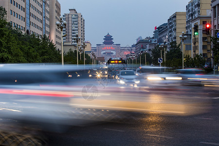 智能红绿灯北京西站背景