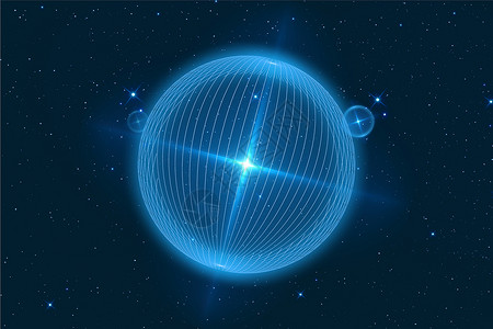 圆球光效星空科技背景设计图片