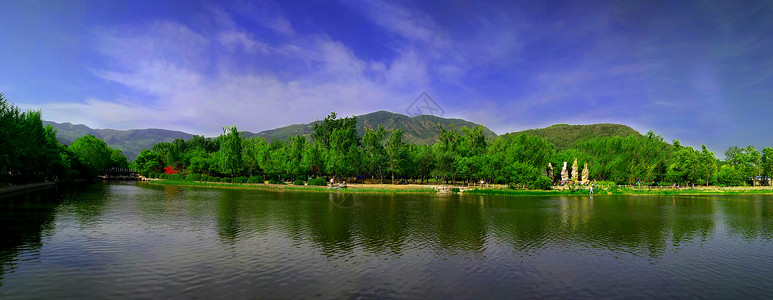 香山湖香山植物园背景