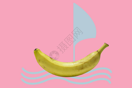 水果香蕉船背景图片