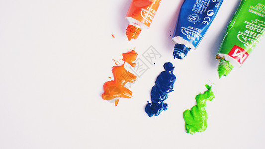 牙膏设计素材水彩画颜料背景