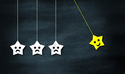 黄色折角标签黑板上的星星标签设计图片
