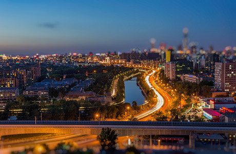 北京城市夜景微缩景观图片