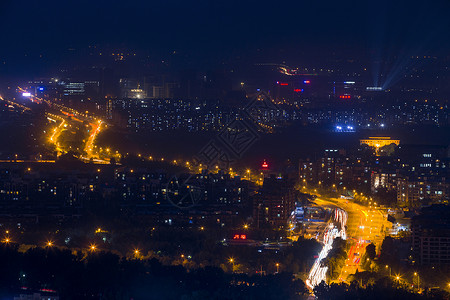 百望山的夜景京城背景图片
