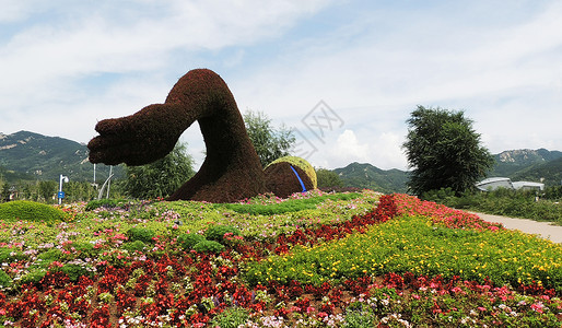 悦动的夏日青岛世博园雕塑高清图片