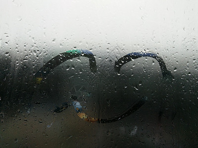玻璃上的雨滴背景图片
