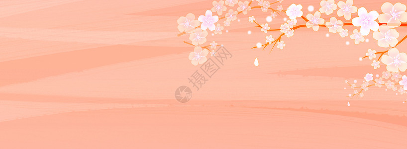 落叶和白蘑菇banner背景设计图片