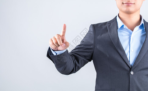 竖大拇指的人商务人士竖大拇指点赞白底背景