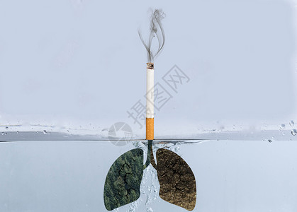 干裂土地吸烟有害健康设计图片