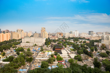 老北京胡同速写北京城市建筑背景