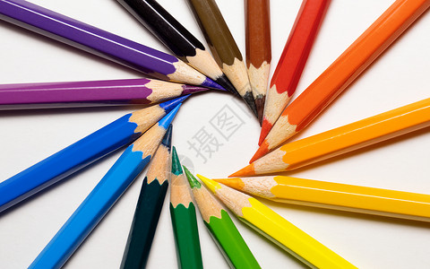 版面素材素描艳丽的彩色铅笔背景