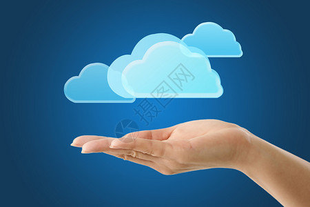 蓝色大气云信息科技背景图片