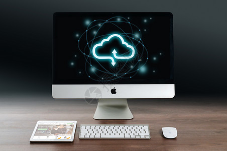 苹果台式电脑云设计图片