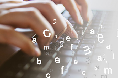 炫酷字母插图键盘字母设计图片