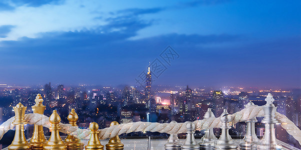 夜景全景图梦幻夜幕下的京城设计图片