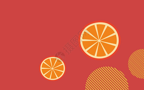 橙子手绘手绘夏天背景设计图片
