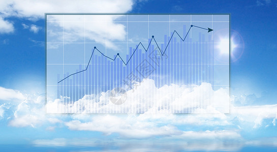 云表海边的商业数据设计图片