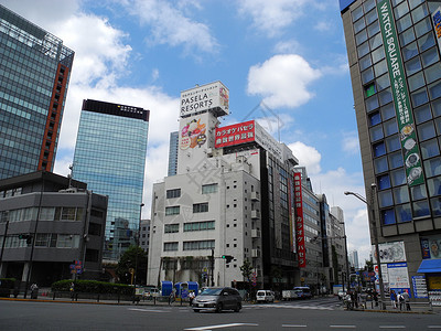 东京的街道奢侈品一条街高清图片