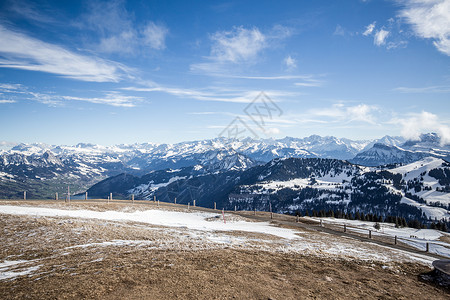 瑞士雪山国外滑雪素材高清图片