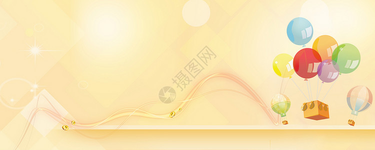 黄色斑点财富banner设计图片