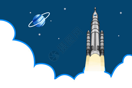白云PNG理想的火箭设计图片