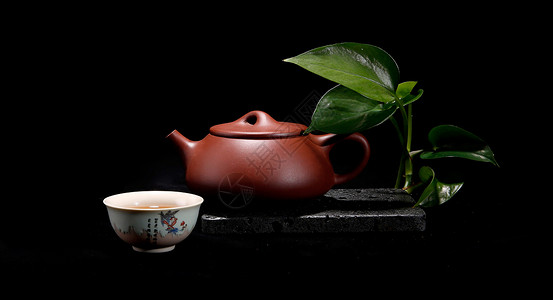 紫砂壶普洱熟茶高清图片