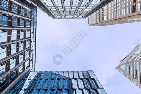 未来高楼重庆商业大厦仰视图背景
