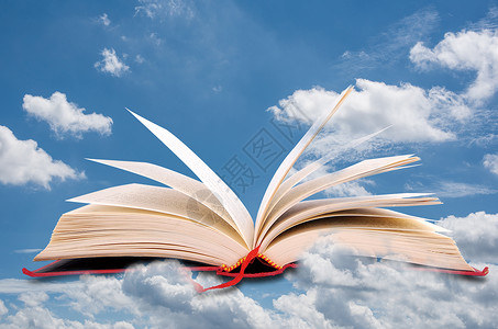 创意书籍蓬松的云高清图片