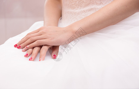 婚礼瞬间红色的花床高清图片