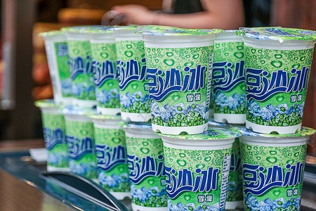 夏日饮料冷饮绿豆冰高清图片