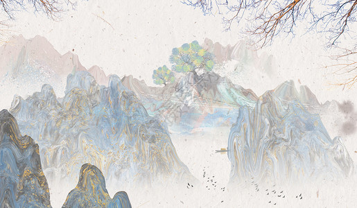 艺术文字中国山水设计图片