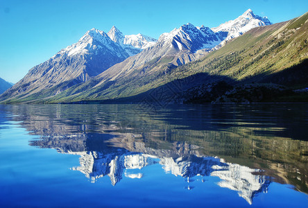 西藏然乌冰川川藏线然乌湖背景