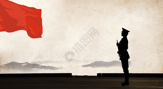 军人血性建军节背景素材设计图片