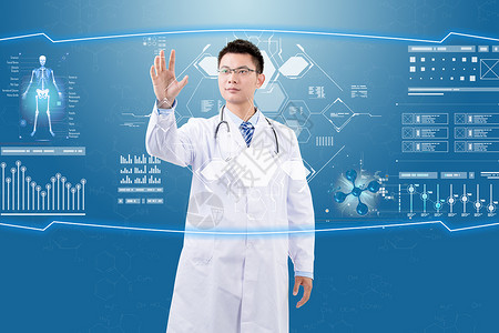 数据化大屏科技医疗男士设计图片
