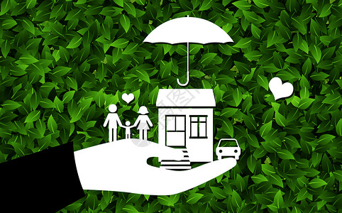 绿色贷款家庭保险服务设计图片