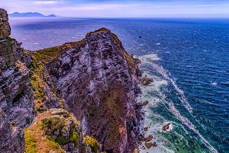 夏天悬崖南非地标好望角背景